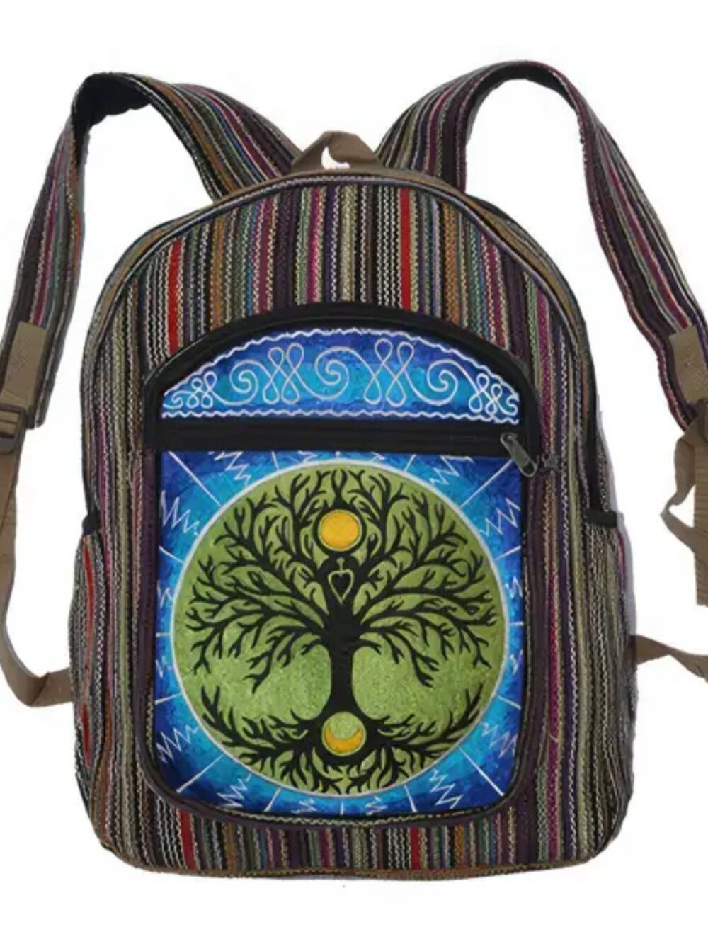 Tree Hand Embroidered Backpack